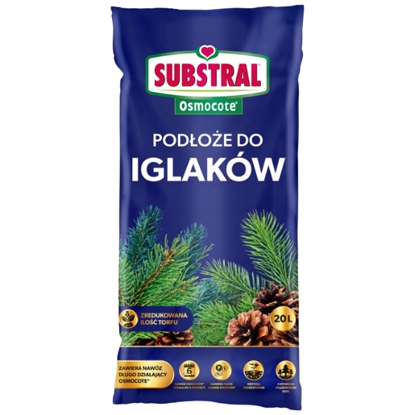 Podłoże Ziemia do Iglaków 20L z Nawozem Osmocote Substral