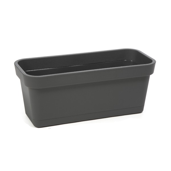 SKRZYNKA DONICZKA LOBELIA 40 Z PODSTAWKĄ ANTRACYT