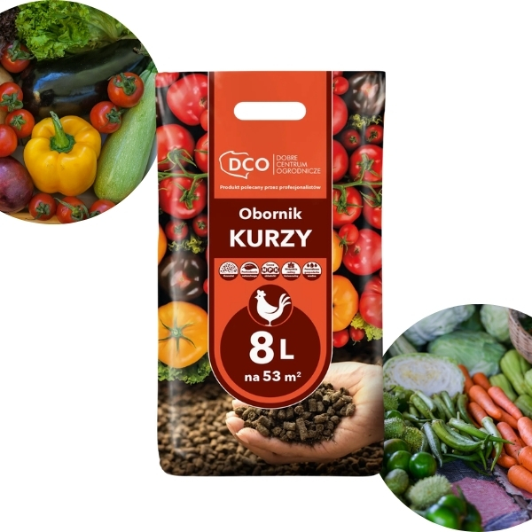DCO OBORNIK KURZY GRANULOWANY 8L DCO DO WARZYW KWIATÓW I KRZEWÓW