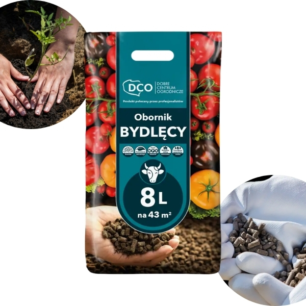 DCO OBORNIK BYDLĘCY GRANULOWANY 8L NATURALNY NAWÓZ DO WARZYW I ROŚLIN