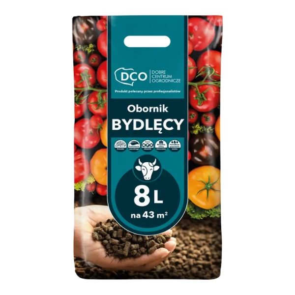 DCO OBORNIK BYDLĘCY GRANULOWANY 8L NATURALNY NAWÓZ DO WARZYW I ROŚLIN