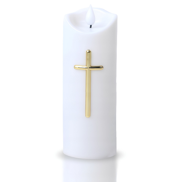 ŚWIECA LED AGNES 12,5CM Z KRZYŻEM