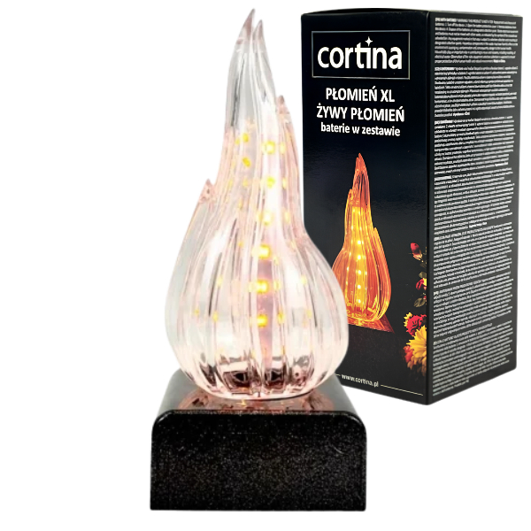 WKŁAD LED DO ZNICZA CORTINA XL 15CM EFEKT PŁOMIENIA Z BATERIAMI
