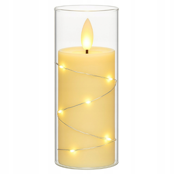 ŚWIECA LED AGNES 12,5CM DIODA EFEKT PŁOMIENIA WKŁAD DO ZNICZY Z BATERIAMI